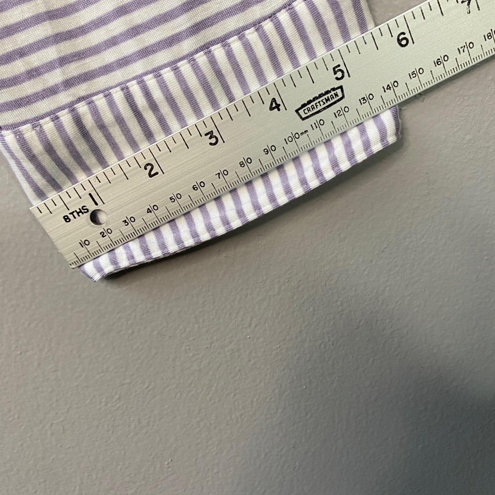 UGG Womens Striped Button Down Nightshirt Purple White 3/4 Sleeve XL Loungewear - Picture 12 of 15